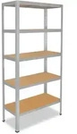 shelfplaza HOME 180x50x40 cm Schwerlastregal in verzinkt mit 5 B&ouml;den und 175 kg