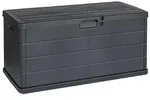 PROGARDEN Outdoor Aufbewahrungsbox mit Rollen, Kunststoff, 118 x 59 x 57 cm, schwarz