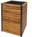 Mendler Pflanzkasten HWC-L23, Hochbeet Blumenkasten, Outdoor Akazie Holz