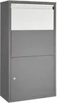 tectake Paketbox Fortress mit Sicherheitsklappe 44 x 22 x 82 cm Anthrazit