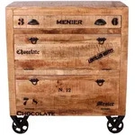 SIT M&ouml;bel Schuhschrank Mangoholz | L 85 x B 40 x H 90 cm | natur, antik |...