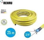 Gartenschlauch Gelb 3/4 Zoll 25m druckstabil 24-f&auml;dige Armierung
