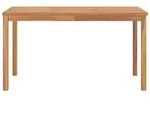 vidaXL Garten-Esstisch 140x80x77 cm Massivholz Teak