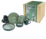 CreaTable Nordic Fjord Green Kombiservice 10-tlg Steinzeug
