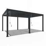 Weide Deluxe Pergola Voll-Aluminium 3,6x5,3m mit Lamellendach freistehend