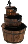 vidaXL Gartenbrunnen mit Pumpe 60x60x94 cm Massivholz Tanne