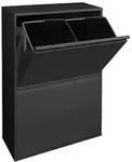 ARREGUI Basic CR606-B Recycling Abfalleimer / M&uuml;lleimer aus Stahl mit 4 Inneneimern,