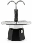 Bialetti Mini Express Espressokocher, Espresso Kocher, Kaffeebereiter, Schwarz, 7302