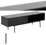Ebuy24 Angus TV Tisch mit 1 Schiebet&uuml;r schwarz.