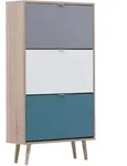 Finori Schuhschrank C-uba 42 Sonoma-Eiche und Dreifarbig
