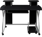 vidaXL Computertisch Schwarz 110x52x88,5 cm Holzwerkstoff