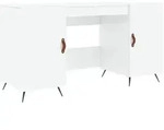 vidaXL Schreibtisch Hochglanz-Wei&szlig; 140x50x75 cm Holzwerkstoff