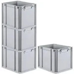 PROREGAL SuperSparSet 4x Eurobox NextGen Economy, Griffe zu, HxBxT 32x30x40cm,...
