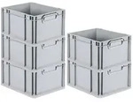 PROREGAL SparSet 5x Eurobox NextGen Economy, Griffe zu, HxBxT 22x30x40cm, 20...