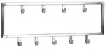 WOHNLING Wandgarderobe Garderobe Metall 50 cm Silber Flur Hakenleiste Paneel