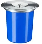 Relaxdays M&uuml;lleimer f&uuml;r Arbeitsplatte, 5 l, f&uuml;r Biom&uuml;ll, Deckel aus Edelstahl,