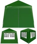 CASARIA&reg; Set 3x3m Pavillon und 4x Seitenteil gr&uuml;n