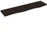 vidaXL Wandregal Dunkelbraun 80x20x2 cm Massivholz Eiche Behandelt