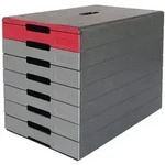 Durable Schubladenbox gr rt Schubladen IDEALBOX PRO 7