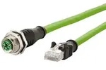 METZ CONNECT Verbindungsleitung M12 BU-RJ45 ST, 8-pol X-kodiert, gerade-gerade, 1 m