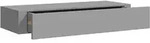 vidaXL Wandregal mit Schublade Grau 60x23,5x10 cm MDF