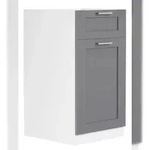 VCM K&uuml;chenm&ouml;bel Unterschrank Colura Wei&szlig; / Anthrazit H. 82 x B. 40 x T. 46 cm