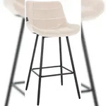 CLP Barhocker Weston creme/Samt
