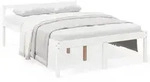 vidaXL Seniorenbett Wei&szlig; 120x200 cm Massivholz Kiefer
