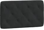 vidaXL Kopfteil-Kissen Schwarz 90 cm Samt