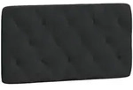 vidaXL Kopfteil-Kissen Schwarz 100 cm Samt