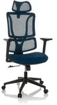 B&uuml;rostuhl / Drehstuhl ERGOMY Sitz Stoff / R&uuml;cken Netzstoff blau mybuero
