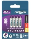 Ansmann 1311-0028 Micro AAA Lithium-Akkus Typ 500 (min. 400 mAh), Packung 4