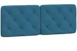 vidaXL Kopfteil-Kissen Blau 140 cm Samt