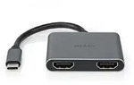 Nedis USB-C Adapter - 2-in-1 - USB 3.2 Gen 1 - USB-C Stecker - 2x HDMI - 4K@30Hz -