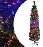 vidaXL K&uuml;nstlicher Weihnachtsbaum Schlank mit St&auml;nder 120 cm Glasfaser