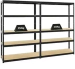 PROREGAL Mega Deal | 2x Schwerlastregal Big Elephant S | HxBxT 180x120x45 cm 