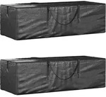 vidaXL Weihnachtsbaumtaschen 2 Stk. Schwarz Polyethylen
