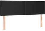 vidaXL Kopfteile 2 Stk. Schwarz 72x5x78/88 cm Kunstleder