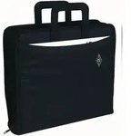 WEDO 58601 Ordnertasche Polyester A4 schwarz, mit Rei&szlig;verschluss versenkbare Griffe