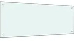 vidaXL K&uuml;chenr&uuml;ckwand Wei&szlig; 100x40 cm Hartglas