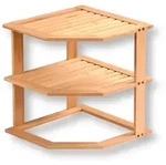 KESPER Eck-K&uuml;chenregal Bambus FSC 58804, 25x25x27 cm &ndash; 2-st&ouml;ckiges Regal...