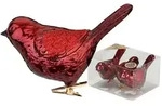 3 Christbaumschmuck V&ouml;gel auf Clip 9cm Kunststoff Christbaumkugeln Gro&szlig;e