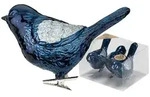 3 Christbaumschmuck V&ouml;gel auf Clip 9cm Kunststoff Christbaumkugeln Gro&szlig;e