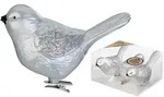 3 Christbaumschmuck V&ouml;gel auf Clip 9cm Kunststoff Christbaumkugeln Gro&szlig;e