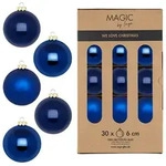 30 Weihnachtskugeln Glas 6cm matt & gl&auml;nzend Christbaumkugeln...