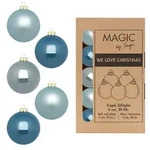 30 Weihnachtskugeln 6cm Glas Christbaumkugeln Weihnachtsbaumkugeln hellblau