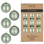 30 Weihnachtskugeln Glas 6cm matt & gl&auml;nzend Christbaumkugeln...