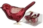 3 Christbaumschmuck V&ouml;gel auf Clip 9cm Kunststoff Christbaumkugeln Gro&szlig;e