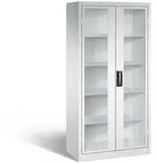 C+P Werkstattschrank mit Fenster | HxBxT 195x93x50cm | Lichtgrau von PROREGAL