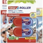 tesa&reg; 59820-00000-00 Kleberoller Mini Einweg - permanent, 6 m x 5 mm, 2er Pack